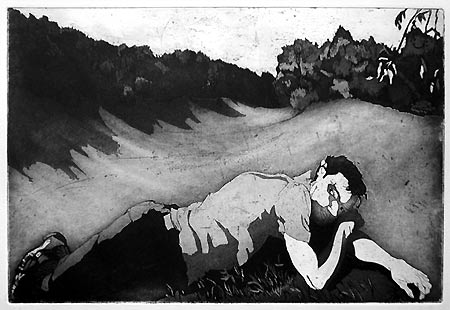 Peter, Radierung mit Aquatinta, 20 x 28 cm, 1991