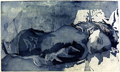 Obdulia, intaglio with aquatint, 22 x 32 cm, 1992