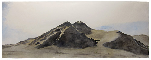 Wyoming Mountain, watercolour, 24 x 67 cm, 2011
