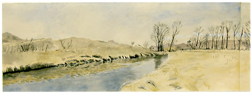 Clear Creek, Aquarell, 24 x 67 cm, 2011