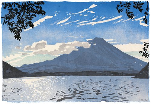 Mt. Fuji, Japanese woodblock print, 30 x 45 cm, 2012