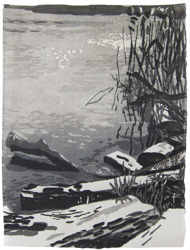 April, woodblock print with oil-based inks, 51 x 37 cm, 2012