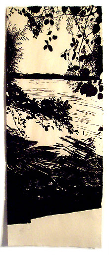 Japanese woodblock print, 73 x 29 cm, 2005