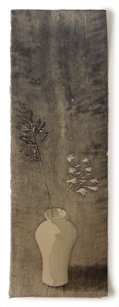 Vase, japanischer Holzschnitt, 92 x 31 cm, 2013