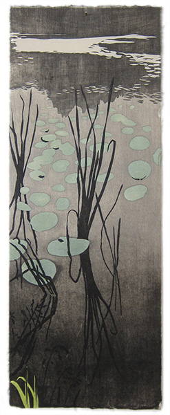 Reed 2, Japanese woodblock print, 67 x 24 cm, 2015