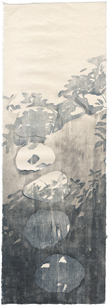Japanese Tea Garden, Green Gulch, Japanese woodblock print, 97 x 32 cm, 2018