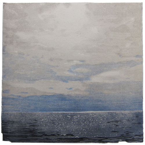 Sky, Japanese woodblock print, 24 x 24 cm, 2020