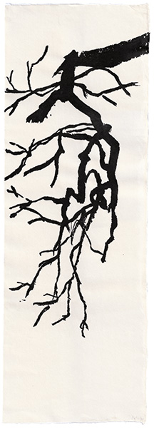 Branch, Japanese woodblock print, 96 x 33 cm, 2022